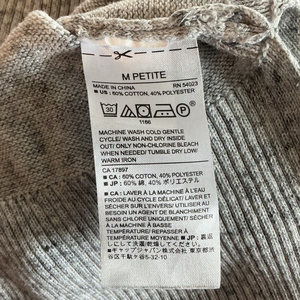 Banana Republic‎ Womens Cotton Blend Sweater Size MP Grey Casual Basic Preppy - Picture 5 of 5